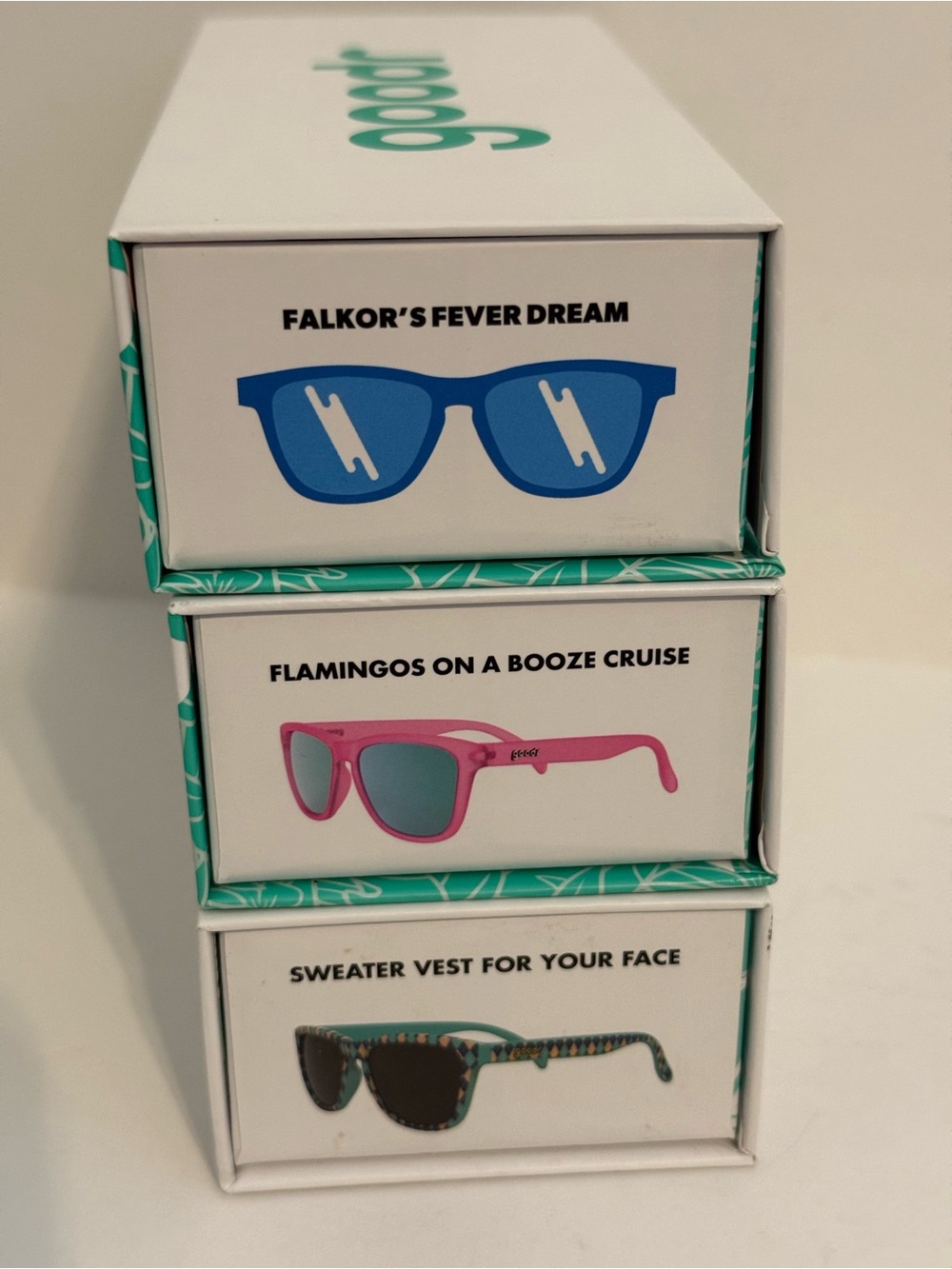 Goodr Sunglasses - Teal-Trim Boxed Set